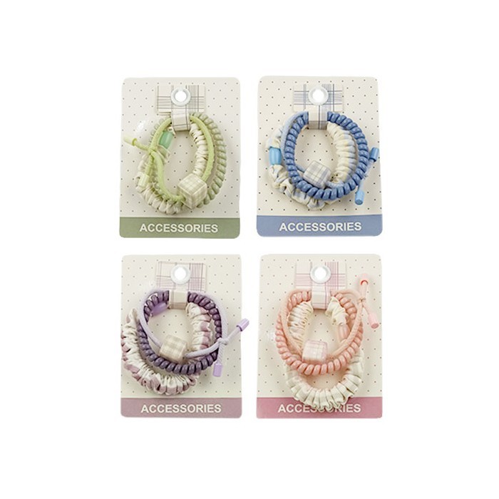 HAIYAN Tie Set Παιδικά Σετ Λαστιχάκια Με Χάντρες