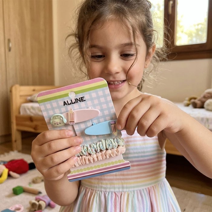 ALLINE Lil Clip & Tie Τσιμπιδάκια Και Λαστιχάκια Μαλλιών