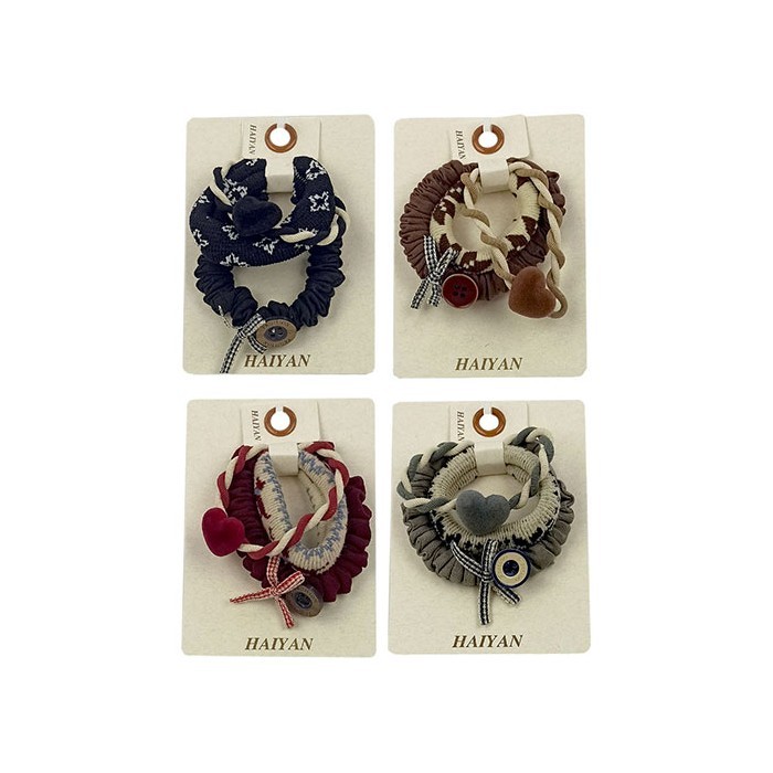 HAIYAN Velvet Παιδικά Λαστιχάκια Με Χάντρες