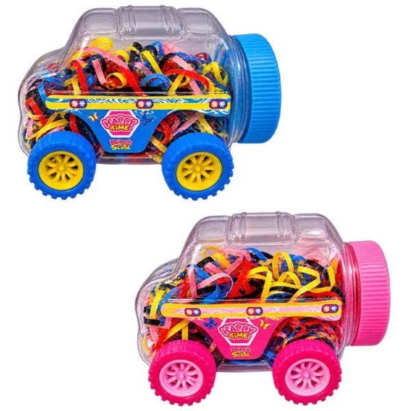 Wheels Σετ Λαστιχάκια Για Κοτσιδάκια Με Κουτάκι Όχημα Μπλε
