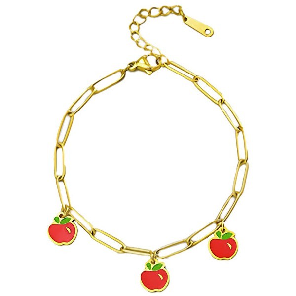 Apple Παιδικό Βραχιόλι Με Κόκκινα Μήλα 