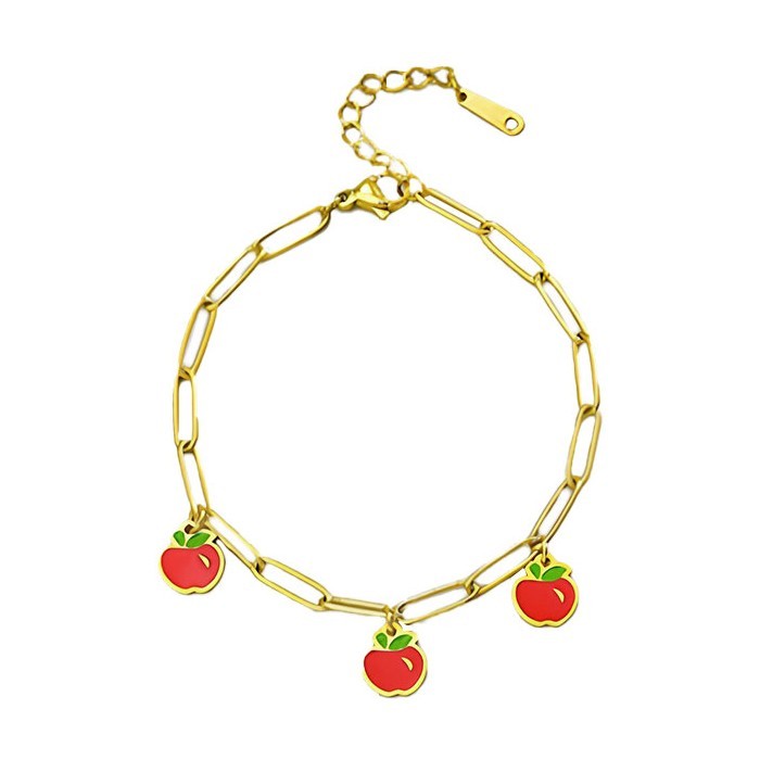 Apple Παιδικό Βραχιόλι Με Κόκκινα Μήλα 