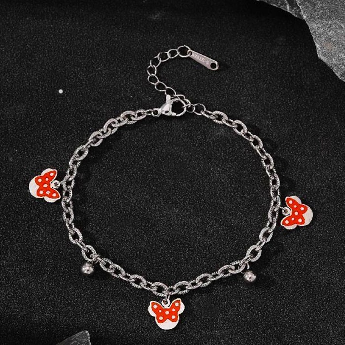 Minnie Παιδικό Βραχιόλι Με Μίνι Και Κόκκινα Φιογκάκια