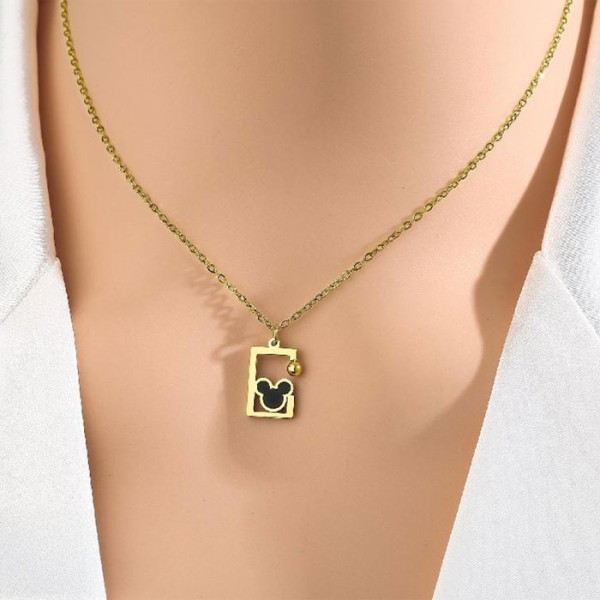 Disney Παιδικό Κολιέ Αλυσίδας 45cm Χρυσό Με Τον Mickey