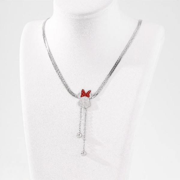 Minnie Love Παιδικό Κολιέ Ασημί Με Τη Μίνι