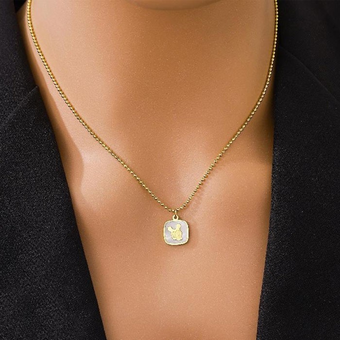 Mickey Power Παιδικό Κολιέ Αλυσίδας 45cm Χρυσό Με Τον Μίκι