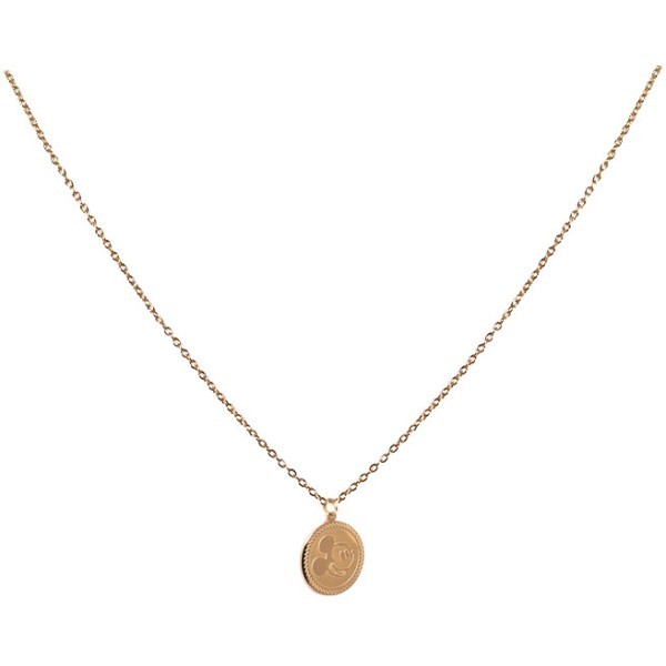 Metagion Παιδικό Κολιέ Στρογγυλό Αλυσίδας 45cm Σε Απόχρωση Χρυσού Με Μίκι