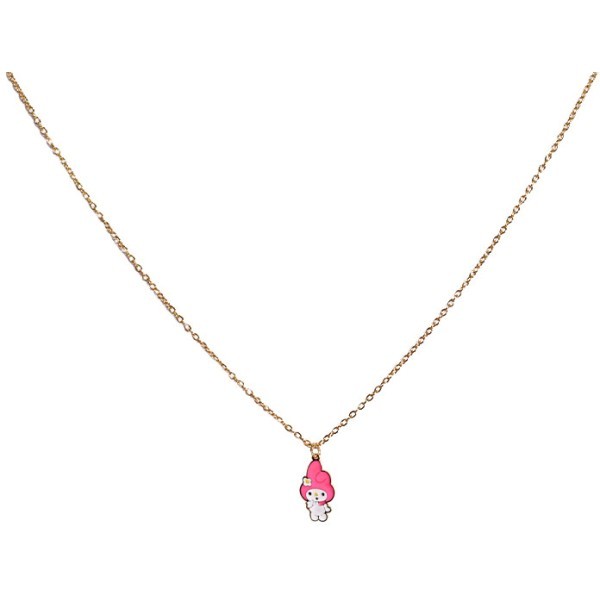 Melody Παιδικό Κολιέ Αλυσίδας 45cm Χρυσό Με Ροζ Μέλοντι