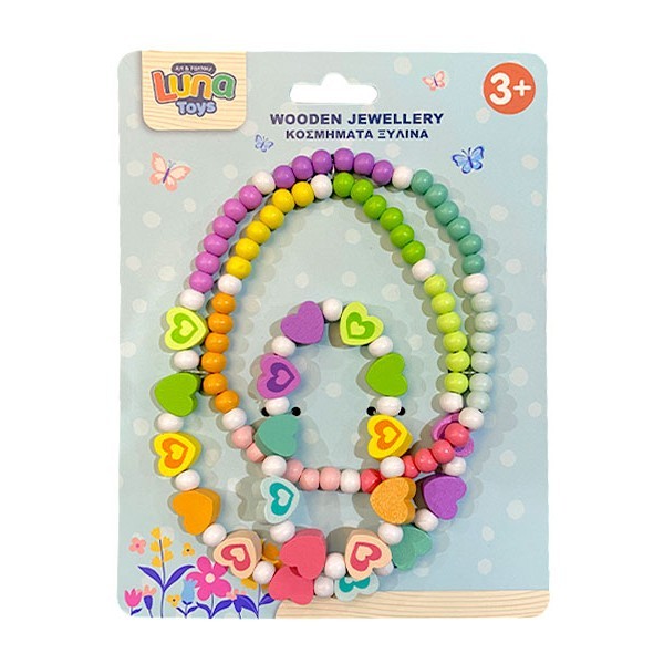 Luna Ξύλινα Κοσμήματα Σετ 2 Τεμαχίων