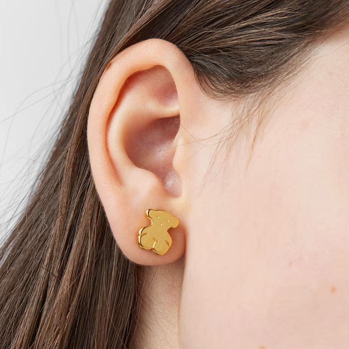 Bears Παιδικά Σκουλαρίκια Χρυσά Αρκουδάκια