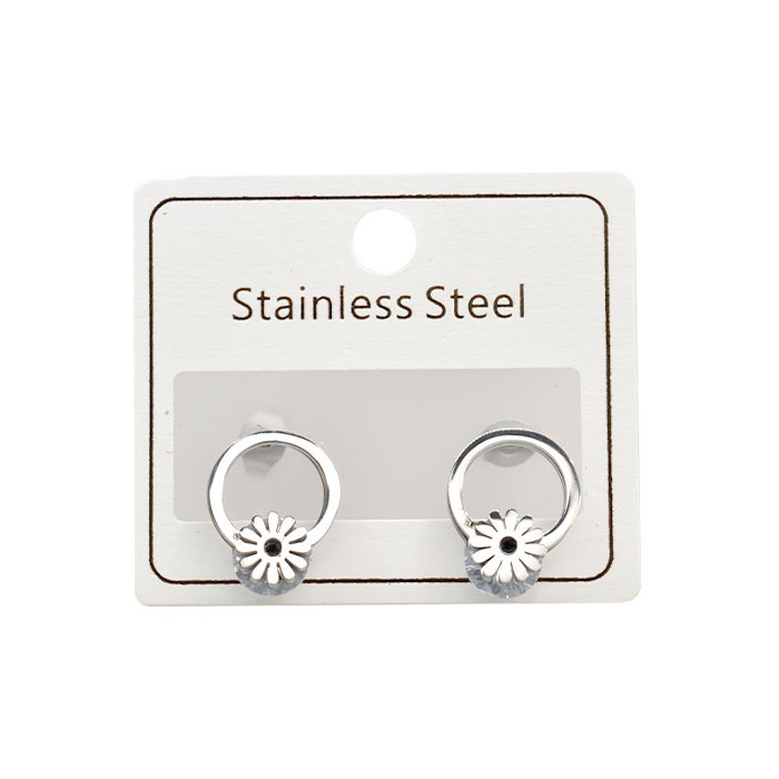 Margarita Παιδικά Σκουλαρίκια Ασημί Λουλούδια