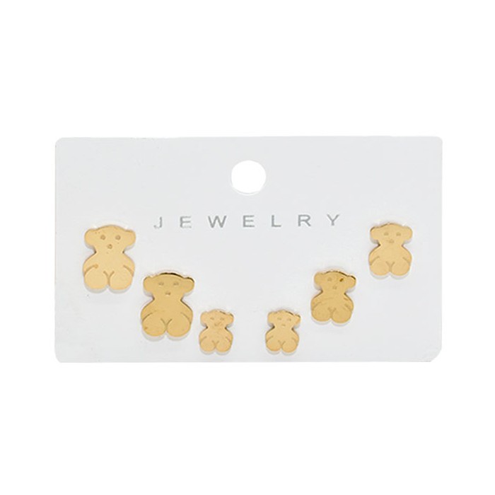 Tous Παιδικά Σκουλαρίκια 3 Σετάκια Χρυσά Αρκουδάκια