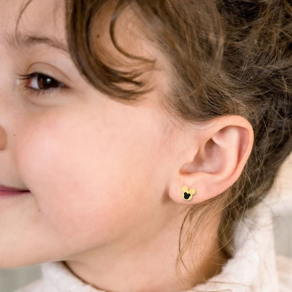 Mickey Fun Παιδικά Σκουλαρίκια 3 Σετάκια Χρυσά