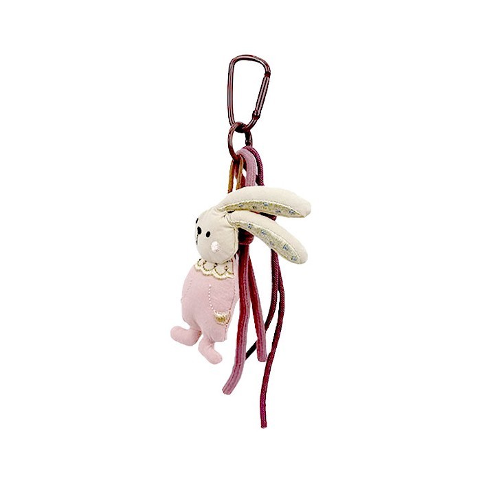 Pink Bunny Διακοσμητικό Τσάντας Με Μπρελόκ Με Λαγουδάκι