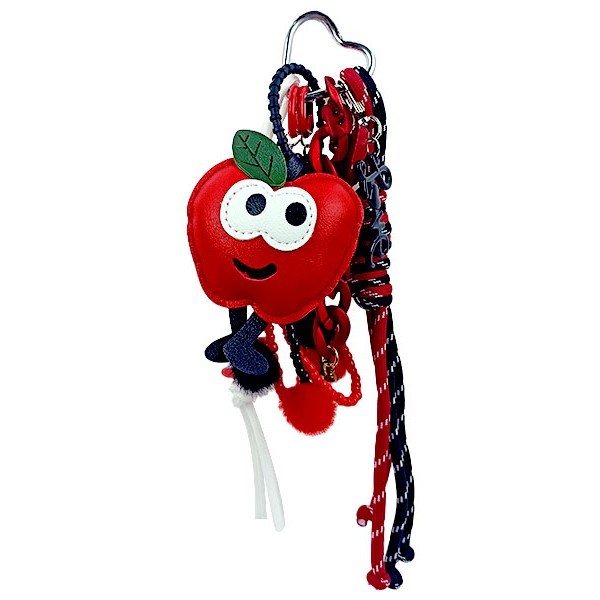 Apple Διακοσμητικό Τσάντας Με Μπρελόκ, Σχοινάκια Και Χάντρες Μήλο