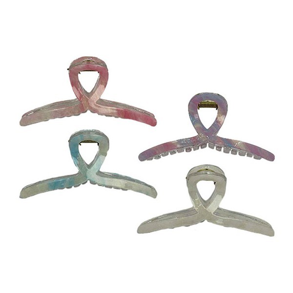 Monglen Clip Κλάμερ Μαλλιών Ροζ Κοκάλινο 13cm