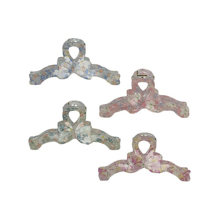 Monglen Floral Bow Κλάμερ Μαλλιών Φλοράλ 11cm