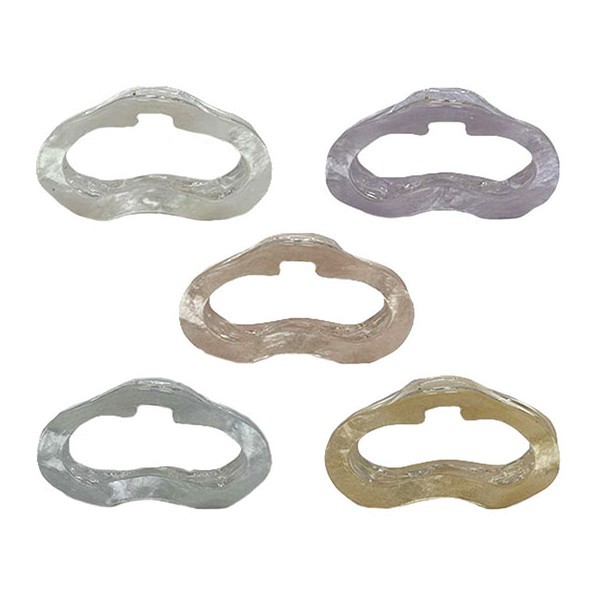 CHAWAII Crystal Κλάμερ Μαλλιών Λευκό Κοκάλινο 9,5cm