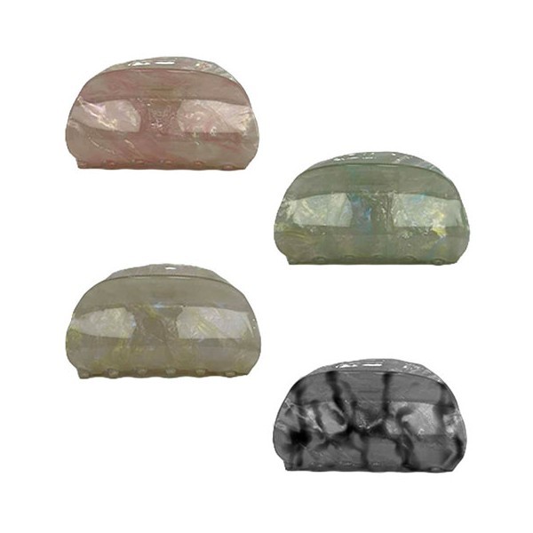 Monglen Oval Clip Κλάμερ Μαλλιών Ροζ 9cm