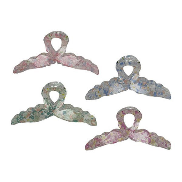 Monglen Floral Κλάμερ Μαλλιών Φλοράλ 11cm