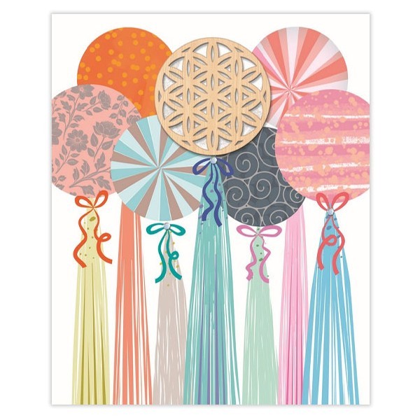 Hollywood Κάρτα Χωρίς Μήνυμα Μπαλόνια Με Στρας