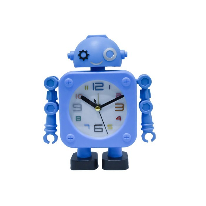 Robot Ρολόι Ξυπνητήρι 13x15cm Μπλε