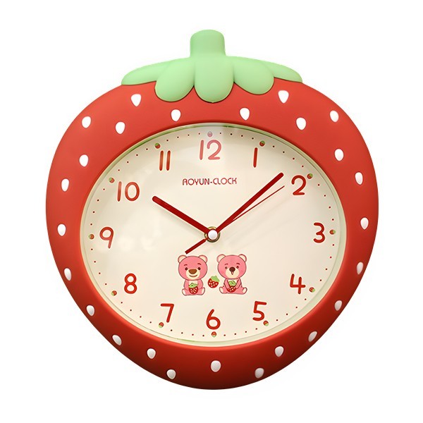 Strawberry Ρολόι Τοίχου Κόκκινη Φράουλα