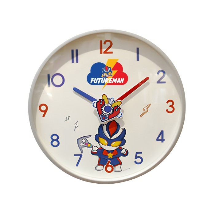 Kids Στρογγυλό Ρολόι Τοίχου Αθόρυβο Με Κινούμενο Σχέδιο D30cm