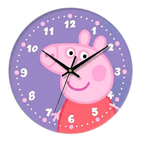 Peppa Pig Ρολόι Τοίχου Plexiglass 30cm