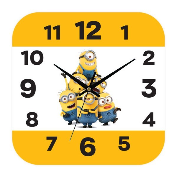 Minions Ρολόι Τοίχου Plexiglass 30x30cm
