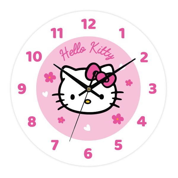 Hello Kitty Ρολόι Τοίχου Plexiglass 30cm