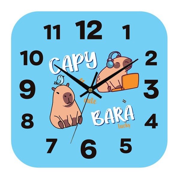 Capybara Blue Ρολόι Τοίχου Plexiglass 30cm