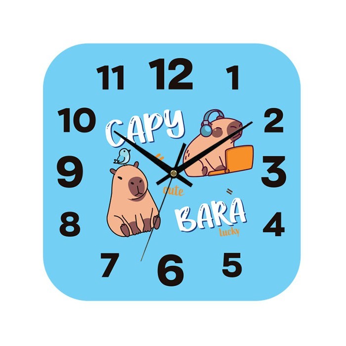 Capybara Blue Ρολόι Τοίχου Plexiglass 30cm