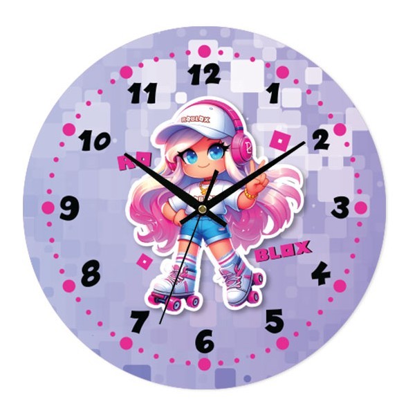 Roblox Girl Ρολόι Τοίχου Plexiglass 30cm