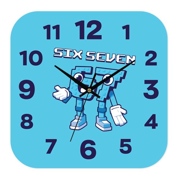 Six Seven Blue Ρολόι Τοίχου Plexiglass 30cm