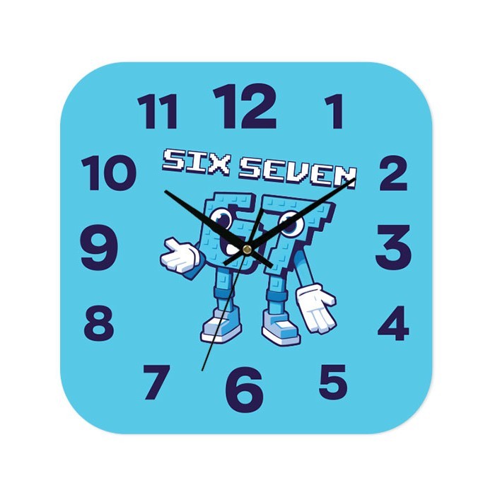Six Seven Blue Ρολόι Τοίχου Plexiglass 30cm