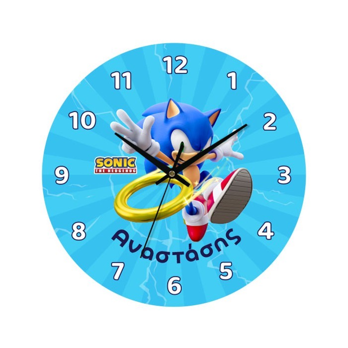 Sonic Ρολόι Τοίχου Plexiglass Εξατομικευμένο 30cm