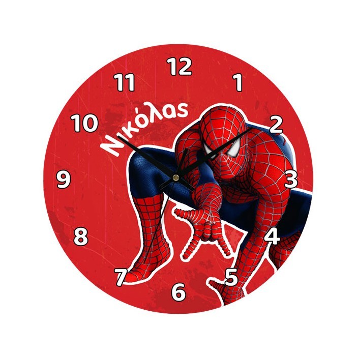 Spiderman Ρολόι Τοίχου Plexiglass Εξατομικευμένο 30cm