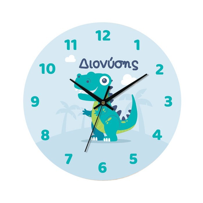 Dinosaur Ρολόι Τοίχου Plexiglass Εξατομικευμένο 30cm