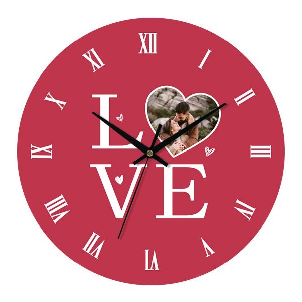 Love Ρολόι Τοίχου Plexiglass Εξατομικευμένο 30cm