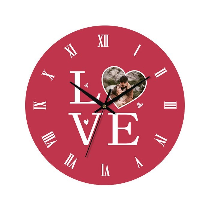 Love Ρολόι Τοίχου Plexiglass Εξατομικευμένο 30cm