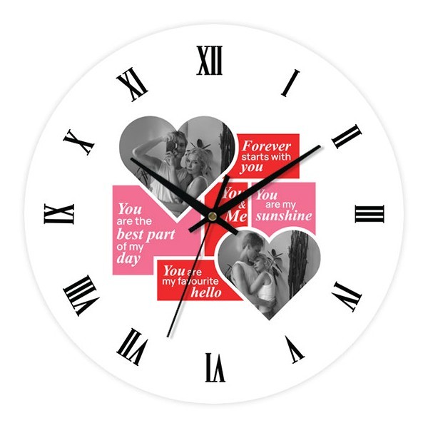 Amor Ρολόι Τοίχου Plexiglass Εξατομικευμένο 30cm