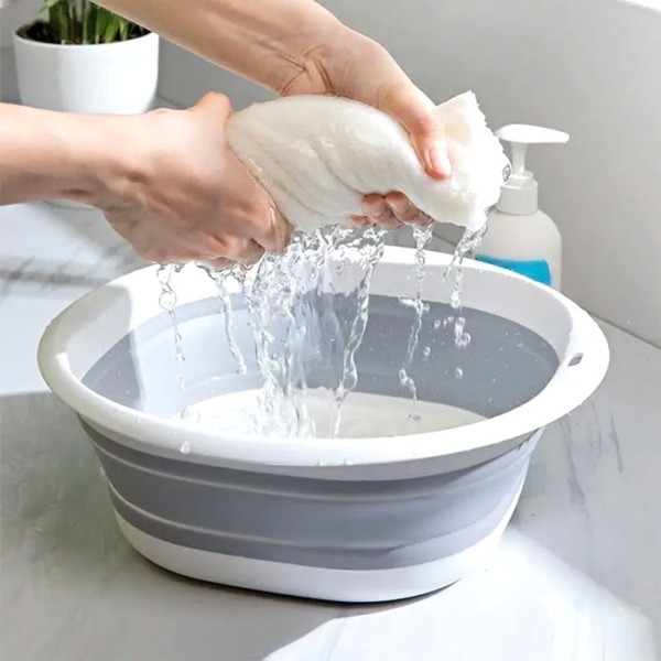 Folding Tub Πτυσσόμενη Λεκάνη 31x11cm Γκρι