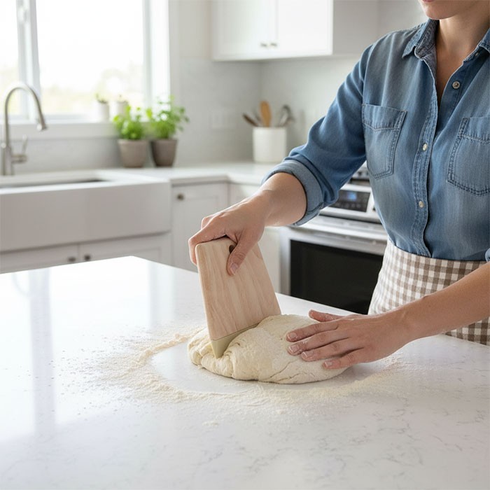 Bake Ξύστρα Ζύμης Ξύλινη Με Πλαστικό