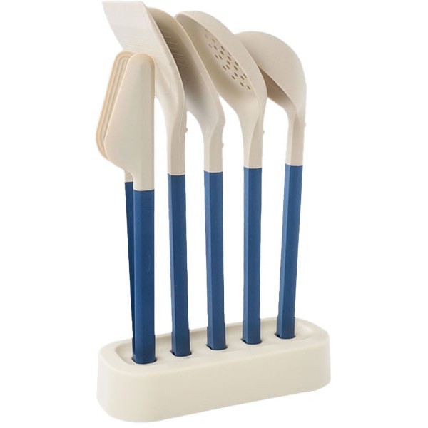 Spoons Σετ Μγειρικών Σκευών 5τεμ Μπλε-Λευκό