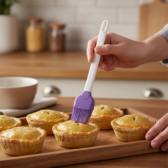 ChefBrush Πινέλο Σιλικόνης Μαγειρικής Λευκό Μωβ