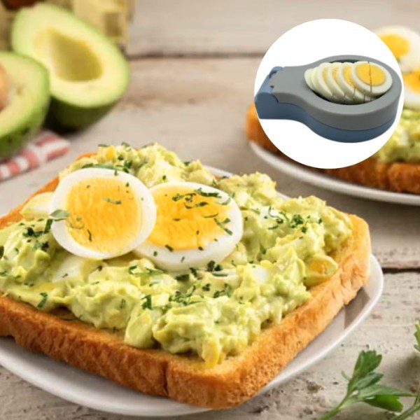 Egg Slicer Κόφτης Αυγού Γαλάζιο Γκρι