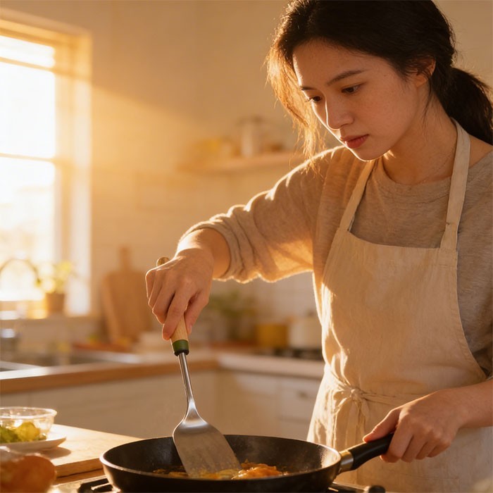 Silver Turner Σπάτουλα Ανοξείδωτο Ατσάλι Ξύλινη Λαβή