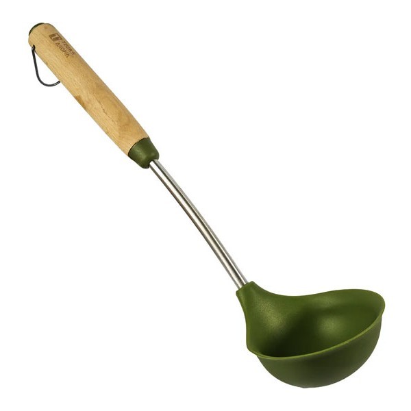 Silicone Ladle Κουτάλα Σιλικόνης Ξύλινη Λαβή