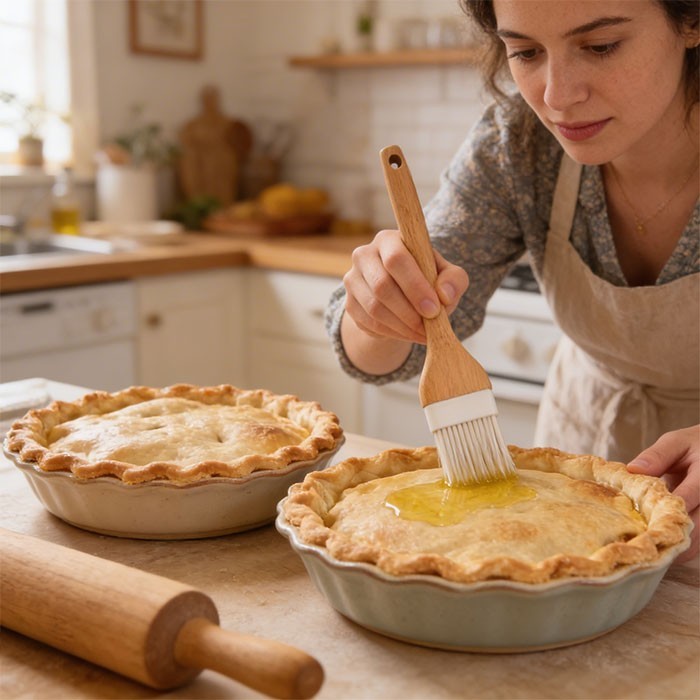 Oil Brush Πινέλο Σιλικόνης Ξύλινη Λαβή